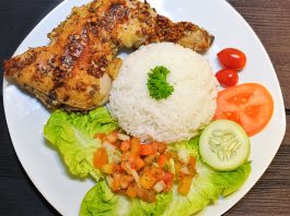 Roasted Garlic Herbs Chicken Rice