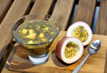 Mango Passion Fruit Coconut Chia Seed Pudding