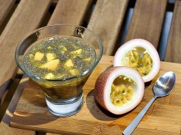 Mango Passion Fruit Coconut Chia Seed Pudding